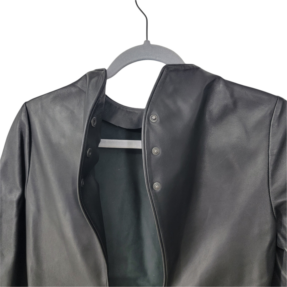 Proenza Schouler Black Lightweight Leather Dress Size 0 - Picture 6 of 10